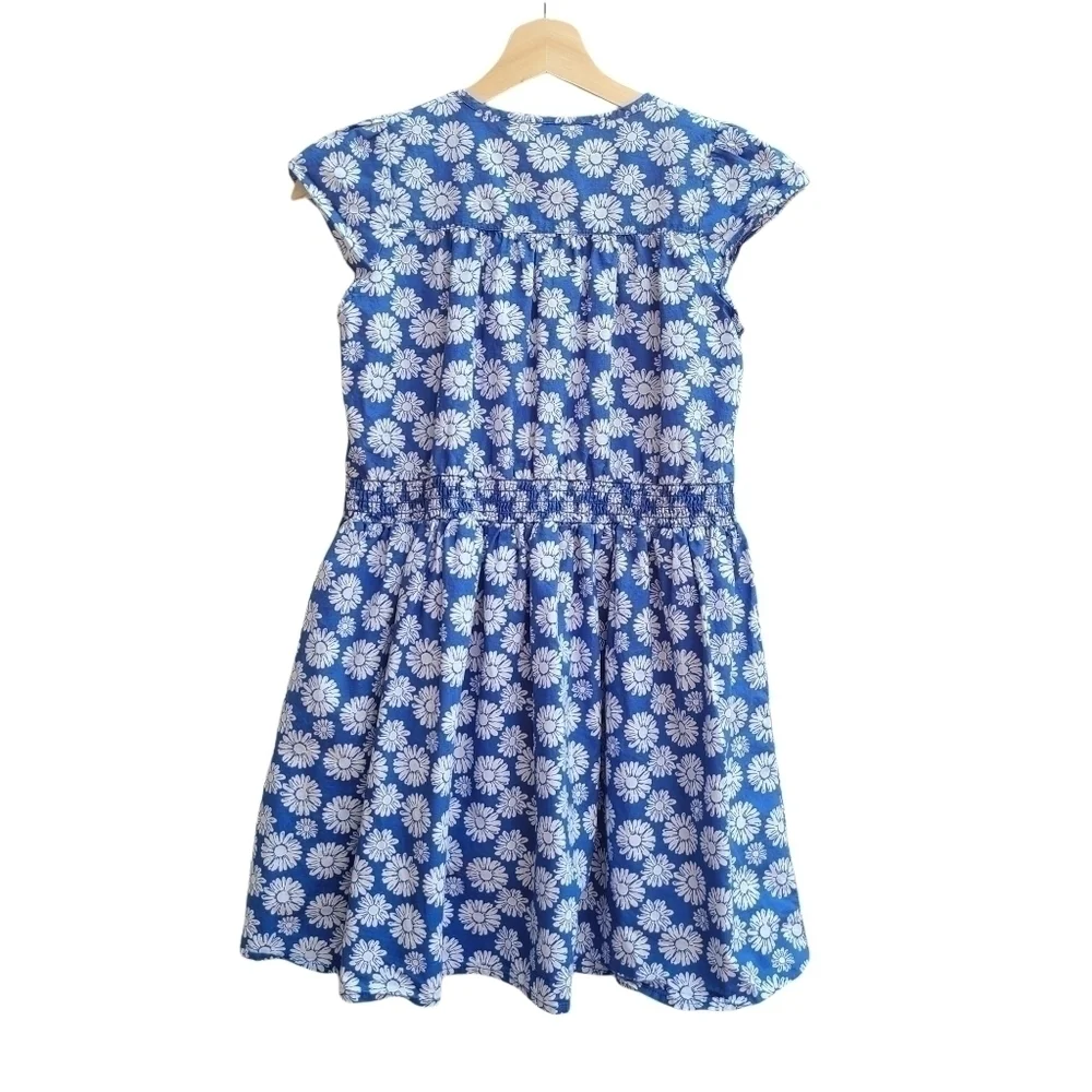 Oshkosh B'gosh Floral Daisy Print Dress, Blue And White, Size 12 Girl